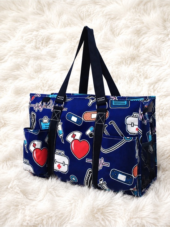 Ngil Handbags - Blue Medical Themed Tote Bag